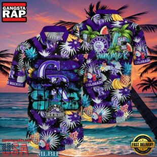 MLB Love Summer - Rockies Tropical Fruit And Palm Style Hot Trending Summer Hawaiian Shirt