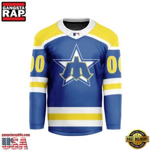 MLB Seattle Mariners Special Hockey Jersey Design Concept