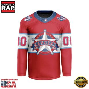MLB Texas Rangers Special Hockey Jersey Design Concept