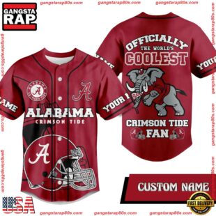 NCAA Alabama Crimson Tide Officially The World Coolest Baseball Jersey