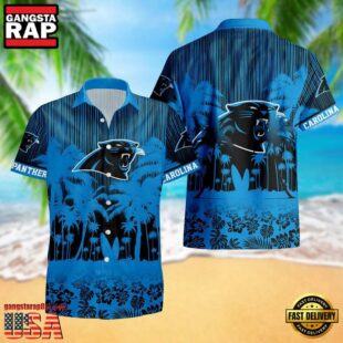Carolina Panthers Palm Tree Garden Pattern Hawaii Shirt