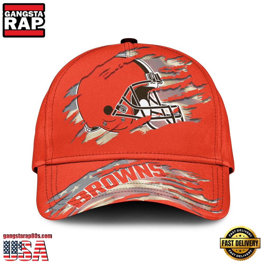 NFL Cleveland Browns American Flag Baseball Cap Snapback Hats NFL Cleveland Browns American Flag Baseball Cap Snapback Hats