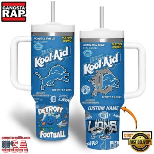 Custom Name Detroit Lions NFL Tumbler 40oz With Handle For Fans
