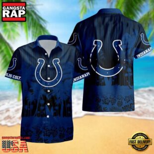 Indianapolis Colts Palm Tree Garden Pattern Hawaii Shirt