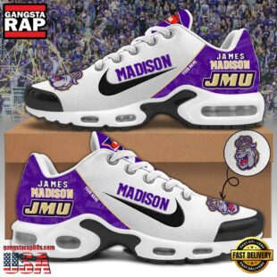 James Madison Dukes Football Mascot Symbol Custom Air Max Plus Shoes