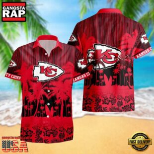 Kansas City Chiefs Palm Tree Garden Pattern Hawaii Shirt