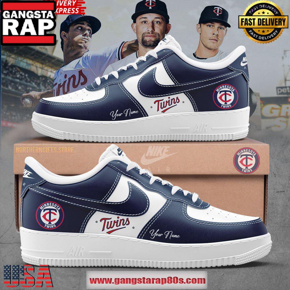 Minnesota Twins 2025 Custom Name Air Force 1 Running Sneakers Shoes Minnesota Twins 2025 Custom Name Air Force 1 Running Sneakers Shoes