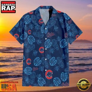MLB Chicago Cubs Tropical Leaves Aloha Hawaiian Shirt