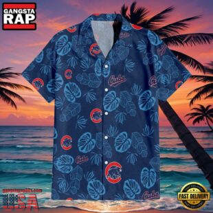 MLB Chicago Cubs Tropical Leaves Aloha Hawaiian Shirt