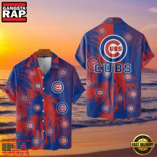 MLB Chicago Cubs Tropical Palm Trees Aloha Hawaiian Shirt