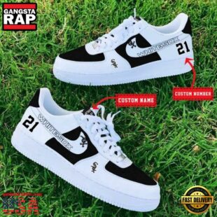MLB Chicago White Sox Baseball Team Design Air Force 1 Shoes Sneaker