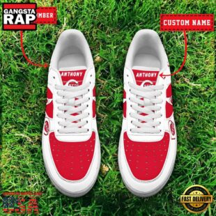 MLB Cincinnati Reds Baseball Team Design Air Force 1 Shoes Sneaker