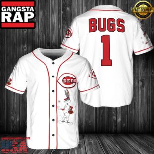 MLB Cincinnati Reds Bugs Bunny Baseball Jersey Shirt