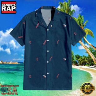 MLB Cleveland Guardians Striped Lines Aloha Hawaiian Shirt