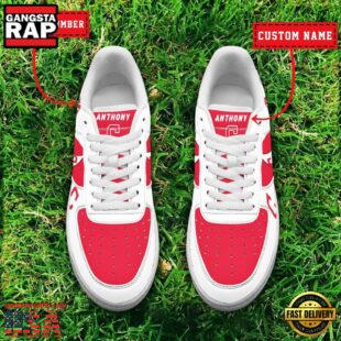 MLB Cleveland Indians Baseball Team Design Air Force 1 Shoes Sneaker
