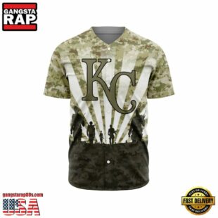 MLB Kansas City Royals Special Honor Veterans Design Baseball Jersey
