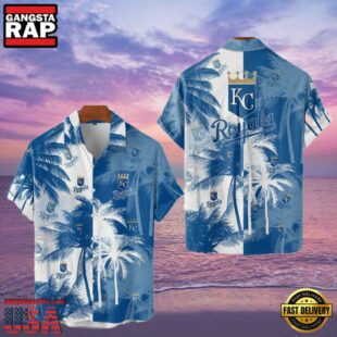 MLB Kansas City Royals Tropical Palm Trees Hot Summer Hawaiian Shirt