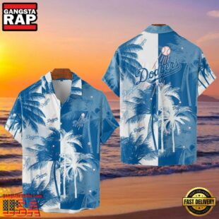 MLB Los Angeles Dodgers Tropical Palm Trees Hot Summer Hawaiian Shirt