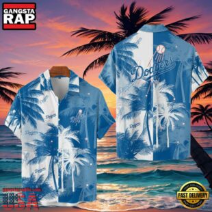 MLB Los Angeles Dodgers Tropical Palm Trees Hot Summer Hawaiian Shirt