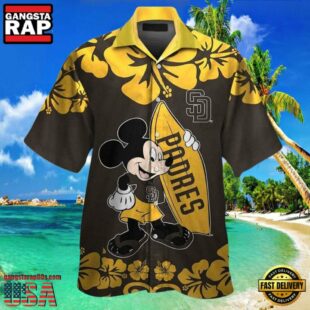 MLB Mickey Surfing Houston Astros Hot Summer Hawaiian Shirt, Astros Gifts for Fans