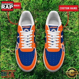 MLB New York Mets Baseball Team Design Air Force 1 Shoes Sneaker