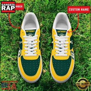 MLB Oakland Athletics Baseball Team Design Air Force 1 Shoes Sneaker