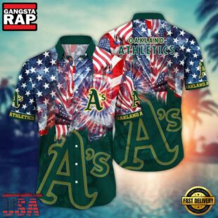 MLB Oakland Athletics Team Logo Summer Hawaiian Shirts