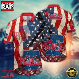 MLB Philadelphia Phillies American Spirit Hawaiian Shirt