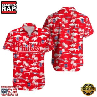 MLB Philadelphia Phillies Coastal Breeze Hawaiian Shirt