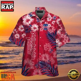 MLB Philadelphia Phillies Crimson Floral Fun Philadelphia Aloha Hawaiian Shirt.jpg 1Group