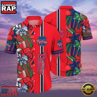 MLB Philadelphia Phillies Red Botanical Bliss Aloha Hawaiian Shirt.jpg 1Group
