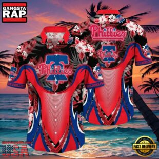 MLB Philadelphia Phillies Red Tropical Hibiscus Fan Aloha Hawaiian Shirt.jpg 1Group