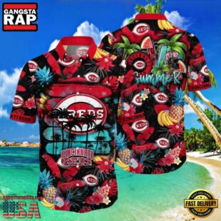 MLB Reds Summer Vibes Tropical Cincinnati Reds Hot Summer Hawaiian Shirt