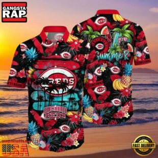 MLB Reds Summer Vibes Tropical Cincinnati Reds Hot Summer Hawaiian Shirt