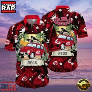 MLB Retro Roadster Reds Fan Cincinnati Reds Hot Summer Hawaiian Shirt
