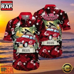 MLB Retro Roadster Reds Fan Cincinnati Reds Hot Summer Hawaiian Shirt