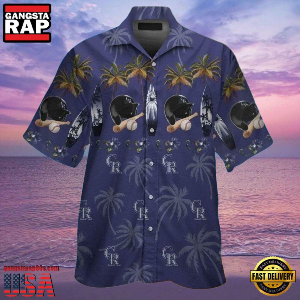 MLB Rockies Beachfront Baseball Tropical Hot Summer Hawaiian Shirt MLB Rockies Beachfront Baseball Tropical Hot Summer Hawaiian Shirt