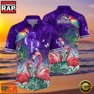 MLB Rockies Fauna And Flora Colorado Tropical Birds Hot Summer Aloha Shirt
