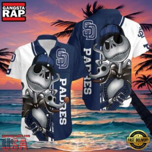 MLB San Diego Padres Aloha Hawaiian Shirt With Jack Skellington And Zero Graphic.jpg 1Group