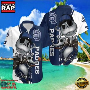 MLB San Diego Padres Aloha Hawaiian Shirt With Jack Skellington And Zero Graphic.jpg 1Group