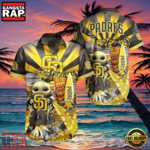 MLB San Diego Padres Baby Yoda Aloha Hawaiian Shirt
