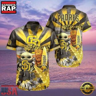 MLB San Diego Padres Baby Yoda Aloha Hawaiian Shirt