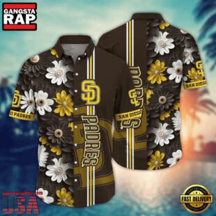 MLB San Diego Padres Floral Fusion Hawaiian Shirt