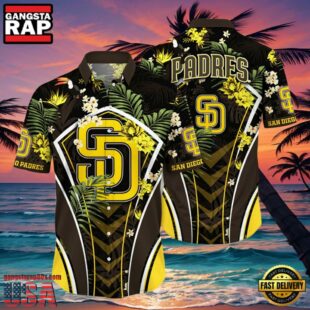 MLB San Diego Padres Flower Tropical Style Hot Trending Hawaiian Button Down Shirt