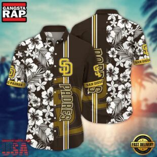 MLB San Diego Padres Hibiscus Harmony Hawaiian Shirt