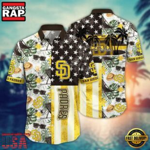 MLB San Diego Padres Stars And Stripes Hawaiian Shirt