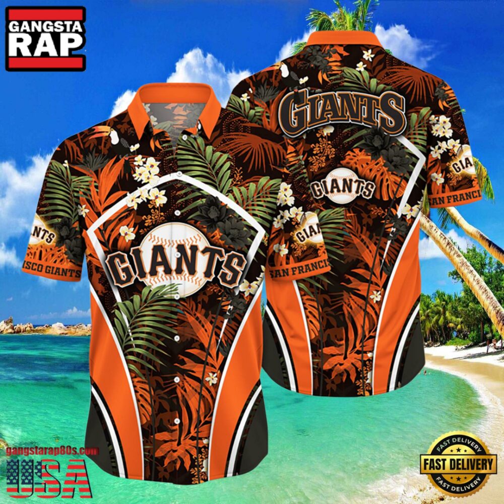 MLB San Francisco Giants Flower Tropical Style Hot Trending Hawaiian Button Down Shirt MLB San Francisco Giants Flower Tropical Style Hot Trending Hawaiian Button Down Shirt