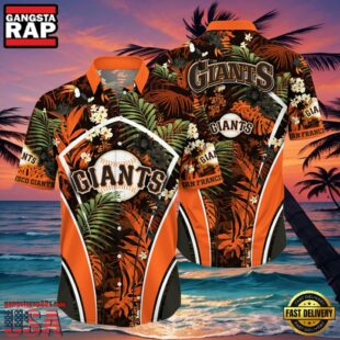 MLB San Francisco Giants Flower Tropical Style Hot Trending Hawaiian Button Down Shirt
