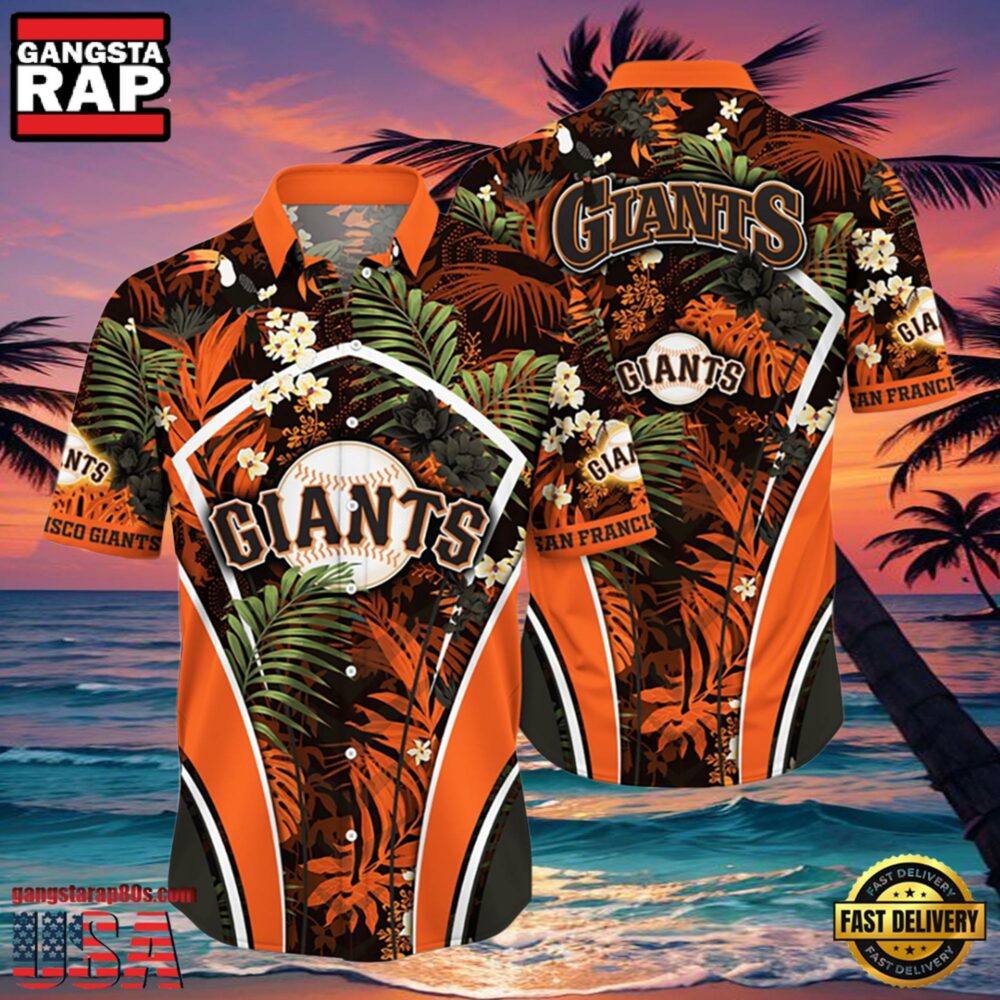 MLB San Francisco Giants Flower Tropical Style Hot Trending Hawaiian Button Down Shirt MLB San Francisco Giants Flower Tropical Style Hot Trending Hawaiian Button Down Shirt