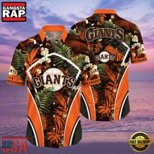 MLB San Francisco Giants Flower Tropical Style Hot Trending Hawaiian Button Down Shirt